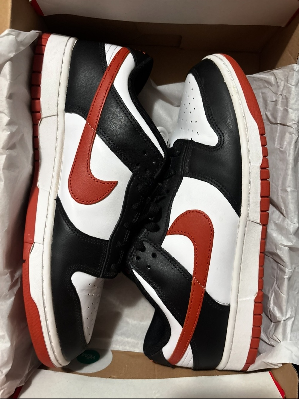 Nike Dunks Men’s Black White Red Low-Top Skate Sneakers